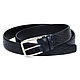 Leather belt Mens Black blue Exclusive, Straps, Riga,  Фото №1
