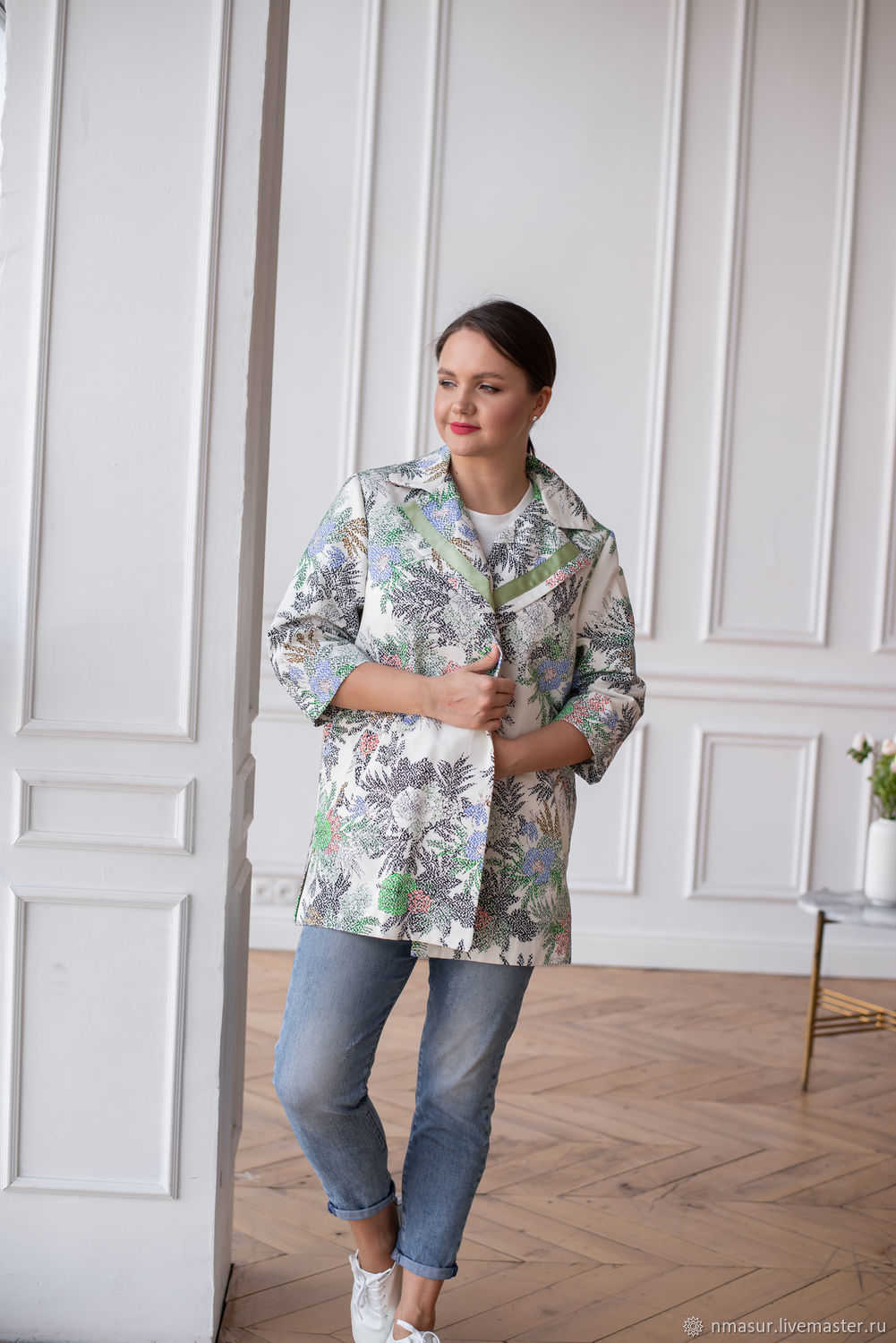 Olive-colored cotton jacket, T-shirt, Jackets, Novosibirsk,  Фото №1