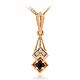 585 gold pendant with sapphire and diamonds, Pendants, Moscow,  Фото №1