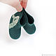 A emerald green Felted Merino wool booties 8,5 cm 1 pair. Babys bootees. bornlenki. Online shopping on My Livemaster.  Фото №2