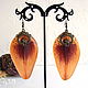 Earrings Large Real Orange Lily Petals Jewelry Brass. Earrings. WonderLand. My Livemaster. Фото №5