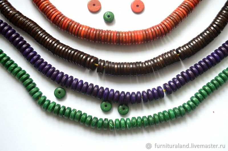 Бусины диски из кокоса купить в интернет-магазине Ярмарка Мастеров по ...