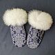 Order Jacquard mittens with arctic fox 'Veil'. National Brand. Livemaster. . Mittens Фото №3