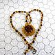  ' Amber flower'. Necklace made of amber and beads. Pendant. IrinaSkripkaMBeads. My Livemaster. Фото №5