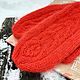 Red Winter Mohair Mittens Size 6.5-7 Warm Gift. Mittens. KnitLaceDreams. My Livemaster. Фото №5