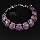 Purple Mix Necklace (721) designer jewelry, Necklace, Salavat,  Фото №1