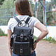 Order Black leather female backpack Monica Mod R52 -711. Natalia Kalinovskaya. Livemaster. . Backpacks Фото №3