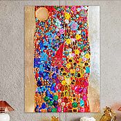 Картины и панно handmade. Livemaster - original item Abstracción brillante pintura de piedras semipreciosas. Patrón de mosaico. Handmade.