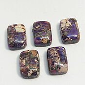 Материалы для творчества handmade. Livemaster - original item Set of Purple Rectangle cabochons (5 pcs). Handmade.