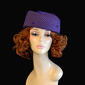 Аксессуары handmade. Livemaster - original item hats: Asymmetry of purple. Handmade.