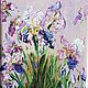 Oil painting Irises blue, Pictures, Moscow,  Фото №1
