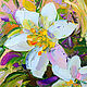 Oil painting 'Lily for You' - a bouquet of white lilies. Pictures. Multicolor Gallery. My Livemaster. Фото №6