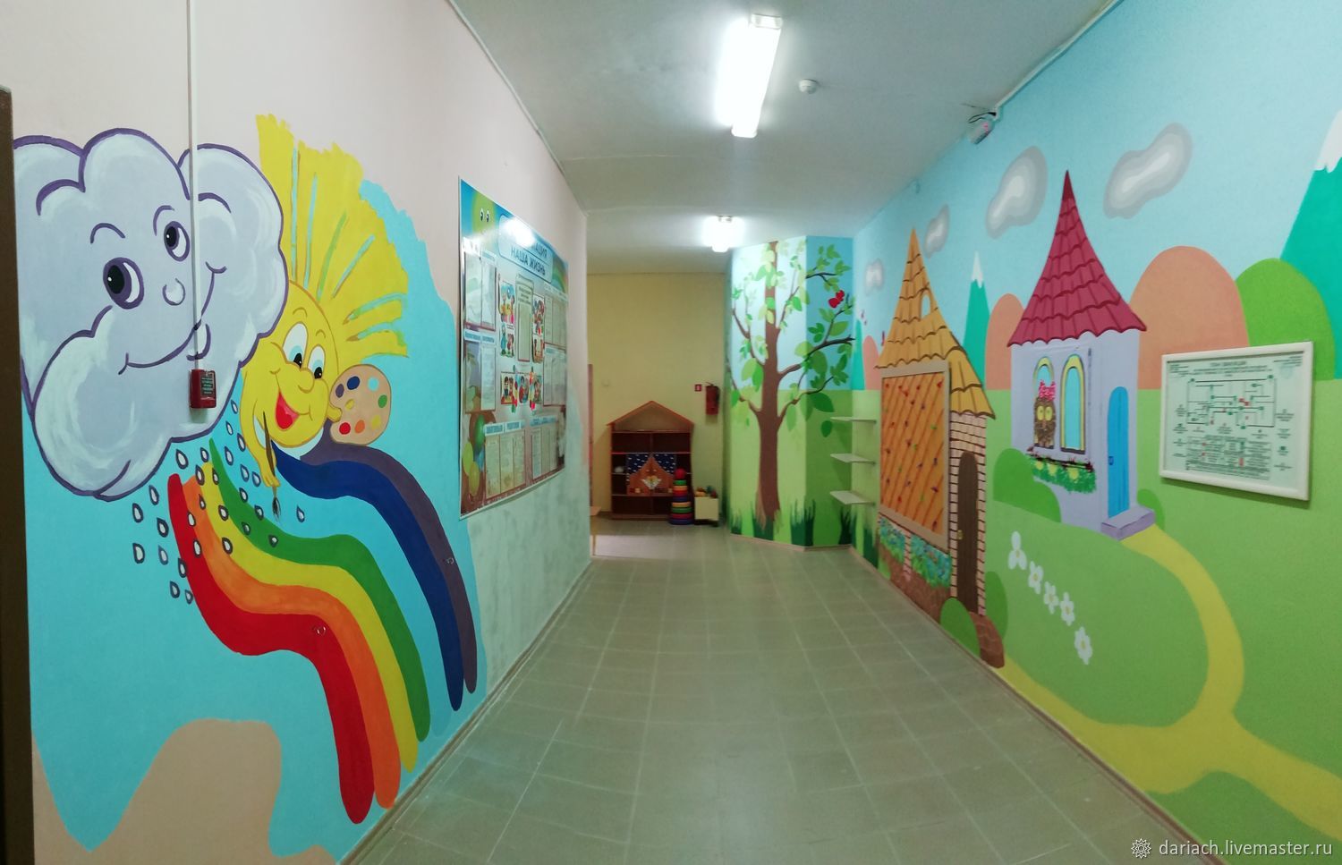 Оформление стен в детском саду (60 фото)