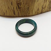 Украшения handmade. Livemaster - original item 17.75 r-r Ring Dark Green Agate (ktza1775). Handmade.