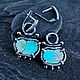 Серьги с бирюзой. Серьги классические. ЖуЖа_jewelry. Ярмарка Мастеров.  Фото №5