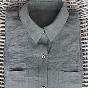 Горчичная блузка из 100% льна