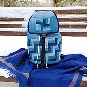 Сумки и аксессуары handmade. Livemaster - original item South Cross Denim Backpack. Handmade.