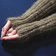 Long knitted fingerless gloves with ties. Mitts. Warm Yarn. Online shopping on My Livemaster.  Фото №2