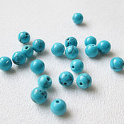 Материалы для творчества handmade. Livemaster - original item Turquoise 4 mm imitation, blue beads. Handmade.