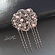 Hair comb with pearls and beads 'By your notes'. Comb. Del-moro. Online shopping on My Livemaster.  Фото №2