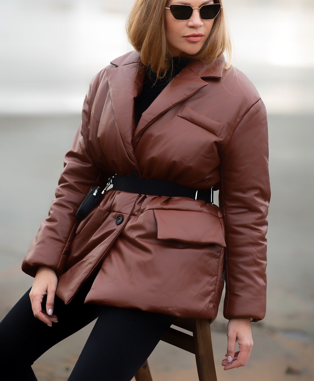 Пуховик кожаный – купить на Ярмарке Мастеров – MLCNARU | Пуховики, Москва