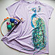 Peacock T-shirt. T-shirts. krasa-art. Online shopping on My Livemaster.  Фото №2