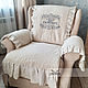 Linen capes for sofas and armchairs in Provence style
