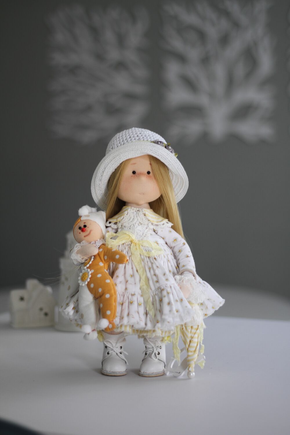 Интерьерная текстильная кукла Ромашка, Будуарная кукла, Новосибирск,  Фото №1