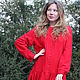 Warm boho dress 'red winter', Dresses, Tashkent,  Фото №1