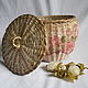 a wicker basket in the style of shabby chic, Basket, Moscow,  Фото №1