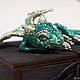 Brooch dragon 'Smaragd'. Brooch beads. Emerald Dragon. Brooches. master Alena Litvin. Online shopping on My Livemaster.  Фото №2