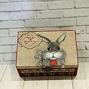 Для дома и интерьера handmade. Livemaster - original item Caskets:Visiting a rabbit. Handmade.