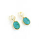 Order Turquoise earrings with druze agate 'Radiance'shiny earrings. Irina Moro. Livemaster. . Earrings Фото №3