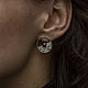 Harmony earrings silver, black pearl, Earrings, Krasnoyarsk,  Фото №1