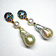 Earrings 'Bella' with Baroque pearls and Topaz. Earrings. dobrivolshebnik (dobrivolshebnik). My Livemaster. Фото №4