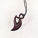 Pendant-Amulet made of wood ' Fishing hook'. Pendant. OakForest Wooden Jewelry. Online shopping on My Livemaster.  Фото №2
