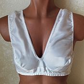 Одежда handmade. Livemaster - original item Comfortable brassiere without bones, With wide straps, Made of cotton linen. Handmade.