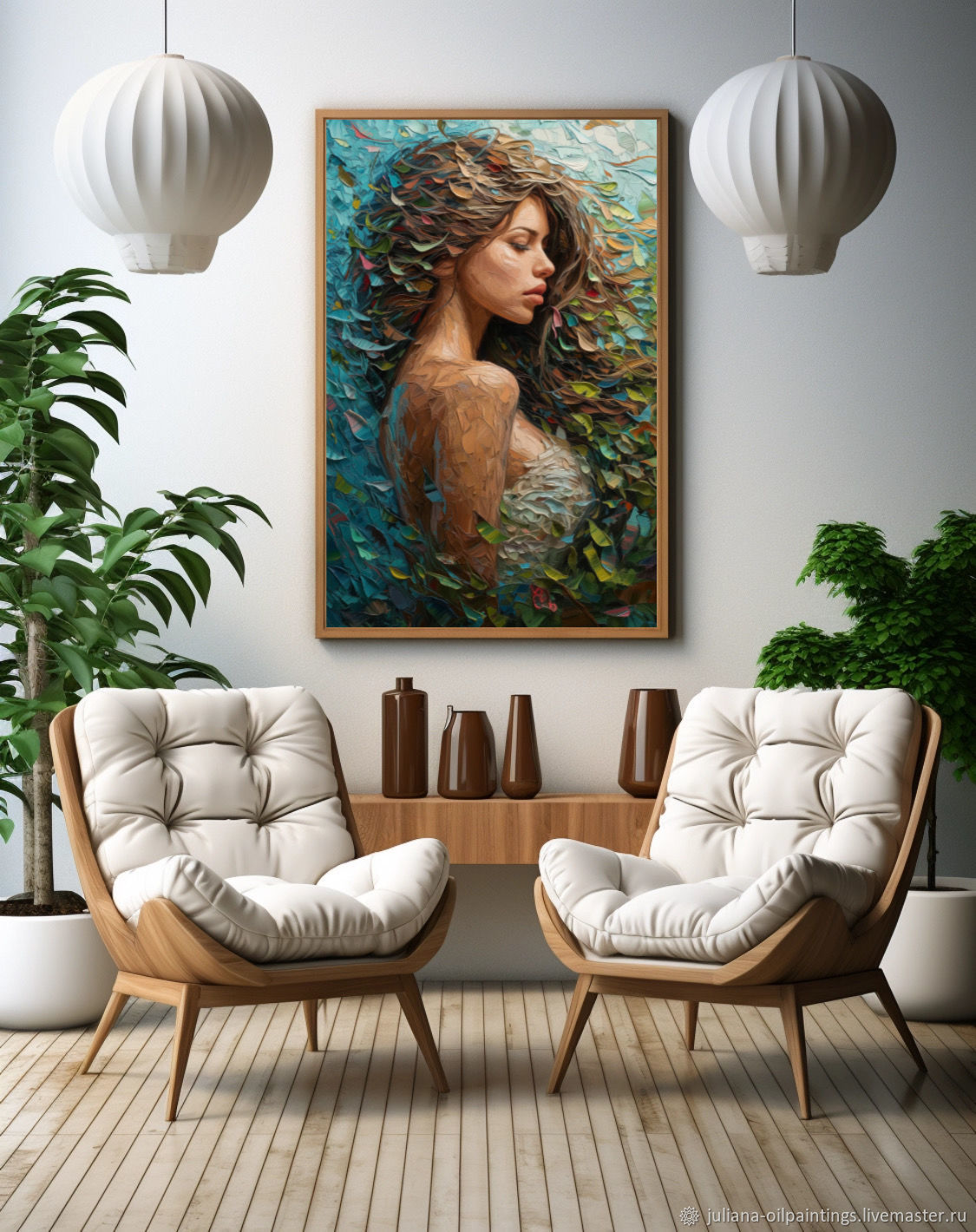 Текстурная Картина маслом на заказ Картины на стену Девушка Портрет в ...