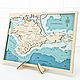 Map of Crimea made of wood, Stained glass, St. Petersburg,  Фото №1