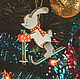 Символ года 2023 Зайчик/Кролик на лыжах 3020, Елочные игрушки, Москва,  Фото №1