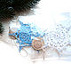Snowflake sky blue with silver 12 cm voluminous. Christmas decorations. BarminaStudio (Marina)/Crochet (barmar). My Livemaster. Фото №4