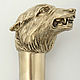  Walking stick 'Wolf', brass, wood. Canes. Master Lihman. Online shopping on My Livemaster.  Фото №2