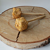 Работы для детей, handmade. Livemaster - original item rattles: Rattle of birch bark 