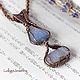 Кулон Wire Wrap с голубым агатом, Кулон, Москва,  Фото №1