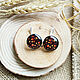 Earrings Silverplated Khokhloma (red pattern), Earrings, Moscow,  Фото №1