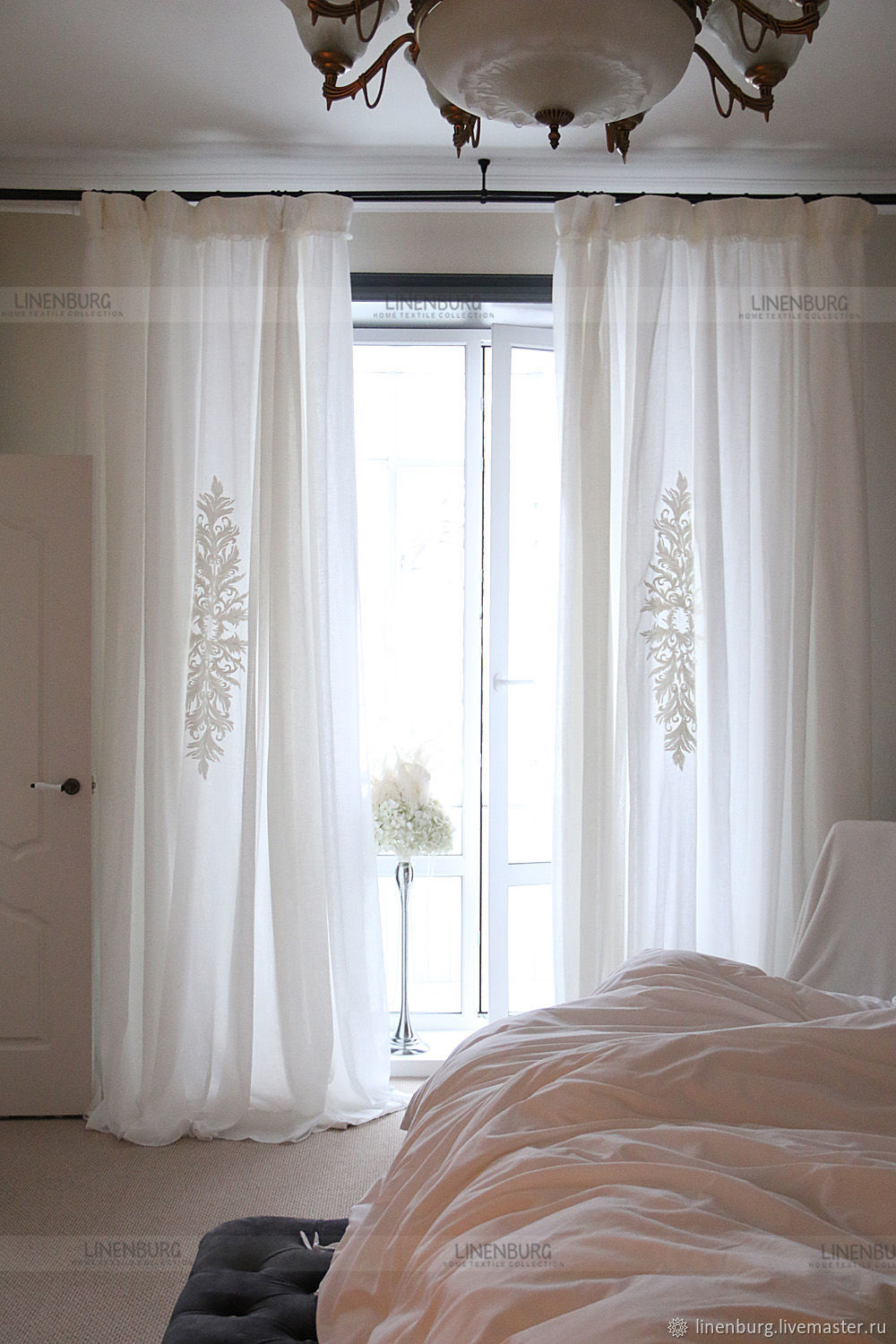 Шторы бохо льняные двухслойные с вышивкой в интернет-магазине Ярмарка ...