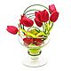 Tulips in a glass vase-Cremant. Composition. best-coll-mos. Online shopping on My Livemaster.  Фото №2