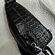 Sling bag, made of natural embossed crocodile skin!. Crossbody bag. SHOES&BAGS. My Livemaster. Фото №4