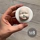 Mold M8 (form for making the face). Blanks for dolls and toys. Homyak market (homyakmarket). Интернет-магазин Ярмарка Мастеров.  Фото №2
