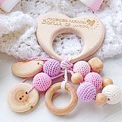 Работы для детей, handmade. Livemaster - original item Teething toy-teether, rattle 